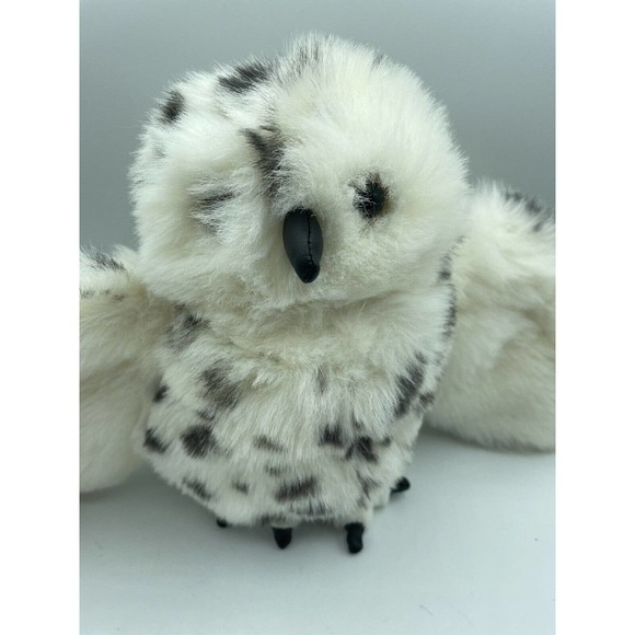 Folkmanis Puppets Snowy Owl Plush Stuffed Animal Hand Puppet Rotating Head - Picture 3 of 9